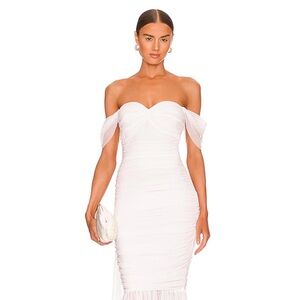 Norma Kamali Walter Fishtail Gown Victorian Wedding Fairy Whimsical Princess M